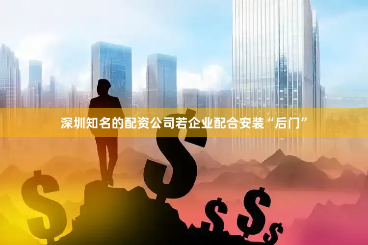 深圳知名的配资公司若企业配合安装“后门”